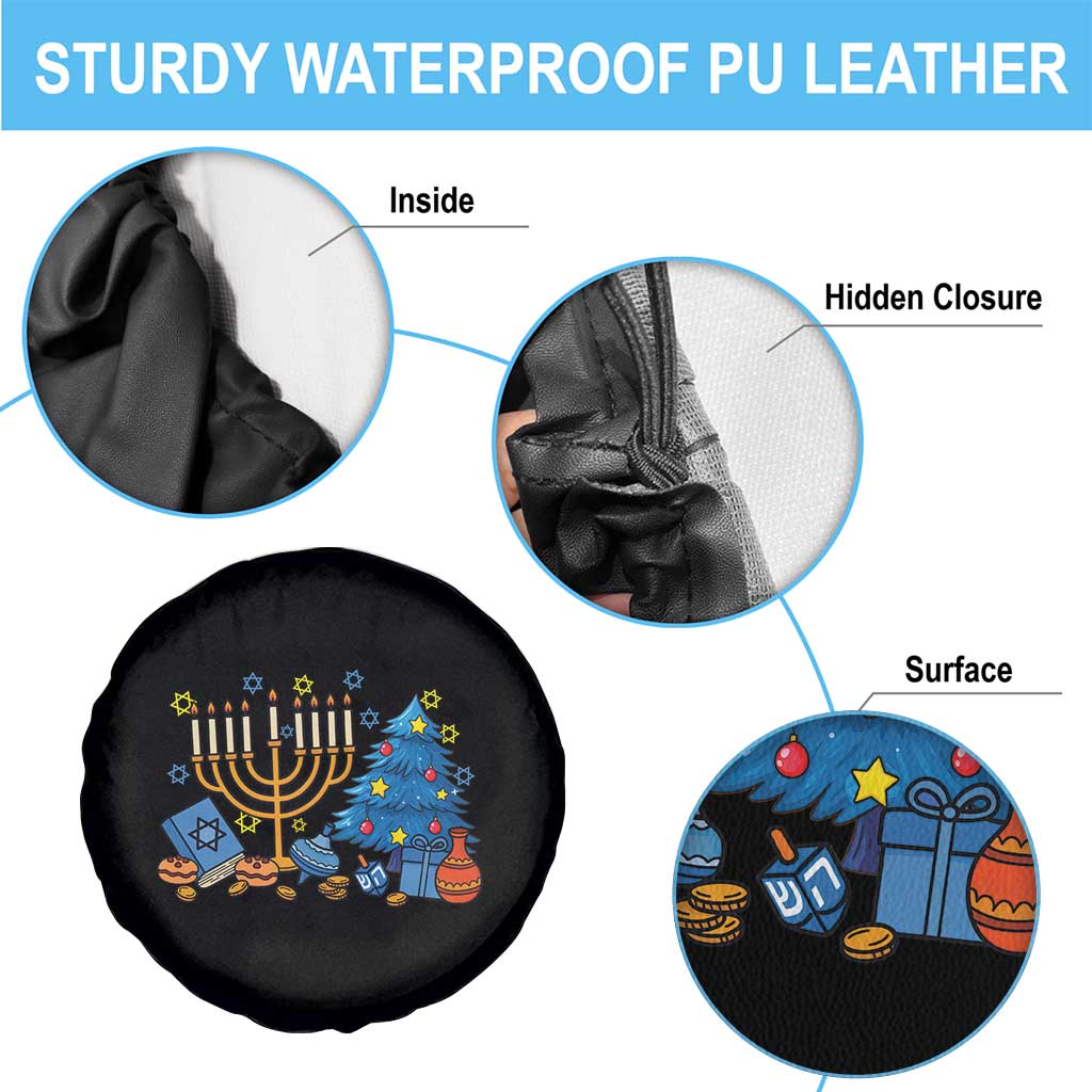 Interfaith Christmas Hanukkah Spare Tire Cover Celebration Festival Of Lights Gift TS12 Print Your Wear