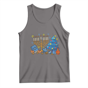 Interfaith Christmas Hanukkah Tank Top Celebration Festival Of Lights Gift TS12 Deep Heather Print Your Wear