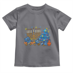 Interfaith Christmas Hanukkah Toddler T Shirt Celebration Festival Of Lights Gift TS12 Charcoal Print Your Wear