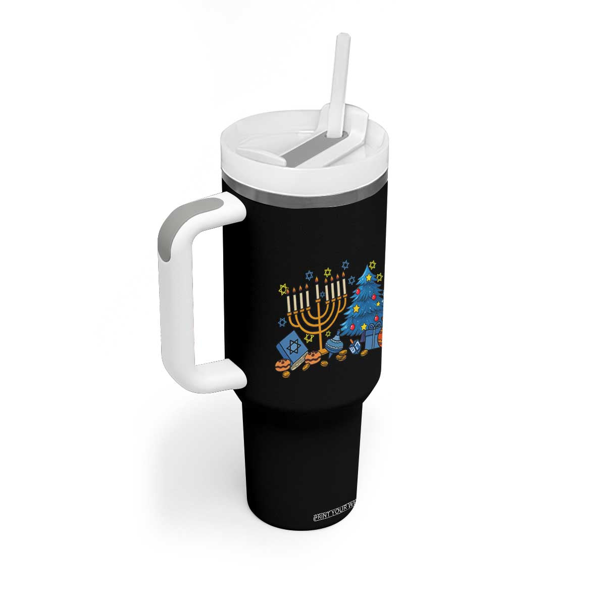 Interfaith Christmas Hanukkah Tumbler With Handle Celebration Festival Of Lights Gift TS12 Print Your Wear
