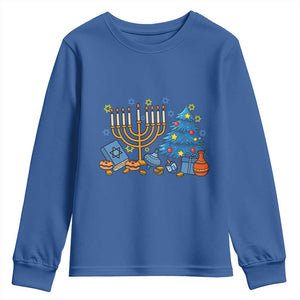 Interfaith Christmas Hanukkah Youth Sweatshirt Celebration Festival Of Lights Gift TS12 Royal Blue Print Your Wear