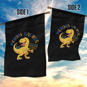 Funny Hanukkah Dinosaur Celebration Festival Of Lights Gift Garden Flag Menorasaurus TS12 Print Your Wear