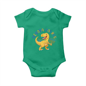 Funny Hanukkah Dinosaur Celebration Festival Of Lights Gift Baby Onesie Menorasaurus TS12 Irish Green Print Your Wear