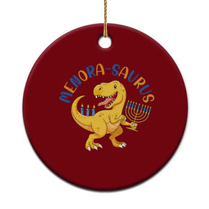 Funny Hanukkah Dinosaur Celebration Festival Of Lights Gift Ceramic Ornament Menorasaurus TS12 1pc Red Print Your Wear
