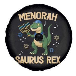 Funny Hanukkah Dinosaur Lover Spare Tire Cover Menorasaurus Rex Festival Of Lights Gift TS12 Print Your Wear