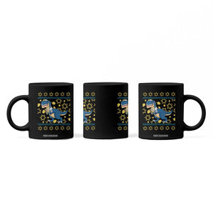 Funny Hanukkah Dinosaur Lover Ugly Sweater Coffee Mug Festival Of Lights Gift TS12 Print Your Wear