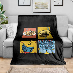 Hanukkah Throw Blanket Festival Of Lights Dreidel Menorah Candle Star Gift TS12 Print Your Wear