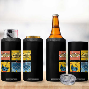 Hanukkah 4 in 1 Can Cooler Tumbler Festival Of Lights Dreidel Menorah Candle Star Gift TS12 Print Your Wear