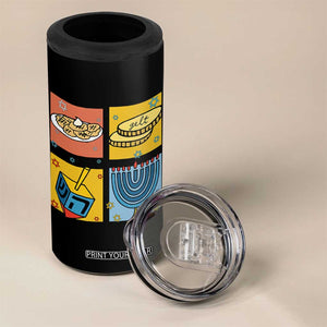 Hanukkah 4 in 1 Can Cooler Tumbler Festival Of Lights Dreidel Menorah Candle Star Gift TS12 Print Your Wear
