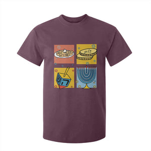 Hanukkah T Shirt For Kid Festival Of Lights Dreidel Menorah Candle Star Gift TS12 Maroon Print Your Wear