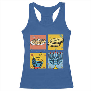 Hanukkah Racerback Tank Top Festival Of Lights Dreidel Menorah Candle Star Gift TS12 Royal Blue Print Your Wear