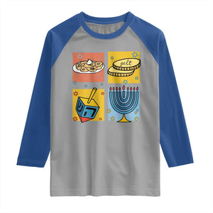 Hanukkah Raglan Shirt Festival Of Lights Dreidel Menorah Candle Star Gift TS12 Sport Gray Royal Print Your Wear