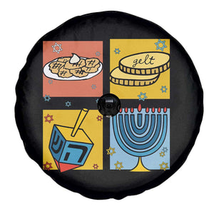 Hanukkah Spare Tire Cover Festival Of Lights Dreidel Menorah Candle Star Gift TS12 Print Your Wear