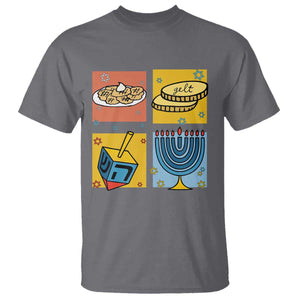 Hanukkah T Shirt Festival Of Lights Dreidel Menorah Candle Star Gift TS12 Charcoal Print Your Wear