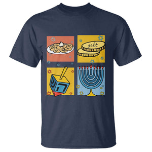 Hanukkah T Shirt Festival Of Lights Dreidel Menorah Candle Star Gift TS12 Navy Print Your Wear