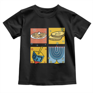 Hanukkah Toddler T Shirt Festival Of Lights Dreidel Menorah Candle Star Gift TS12 Black Print Your Wear