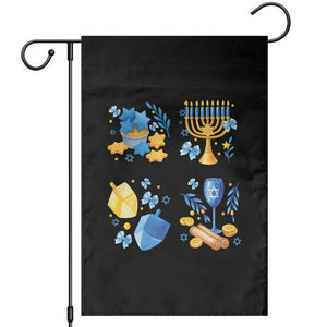 Hanukkah Celebration Garden Flag Menorah Star Of David Candle Dreidel Gift TS12 Black Print Your Wear