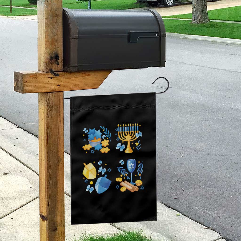 Hanukkah Celebration Garden Flag Menorah Star Of David Candle Dreidel Gift TS12 Print Your Wear