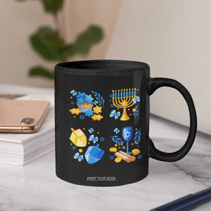 Hanukkah Celebration Coffee Mug Menorah Star Of David Candle Dreidel Gift TS12 Print Your Wear