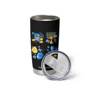 Hanukkah Celebration Tumbler Cup Menorah Star Of David Candle Dreidel Gift TS12 Print Your Wear