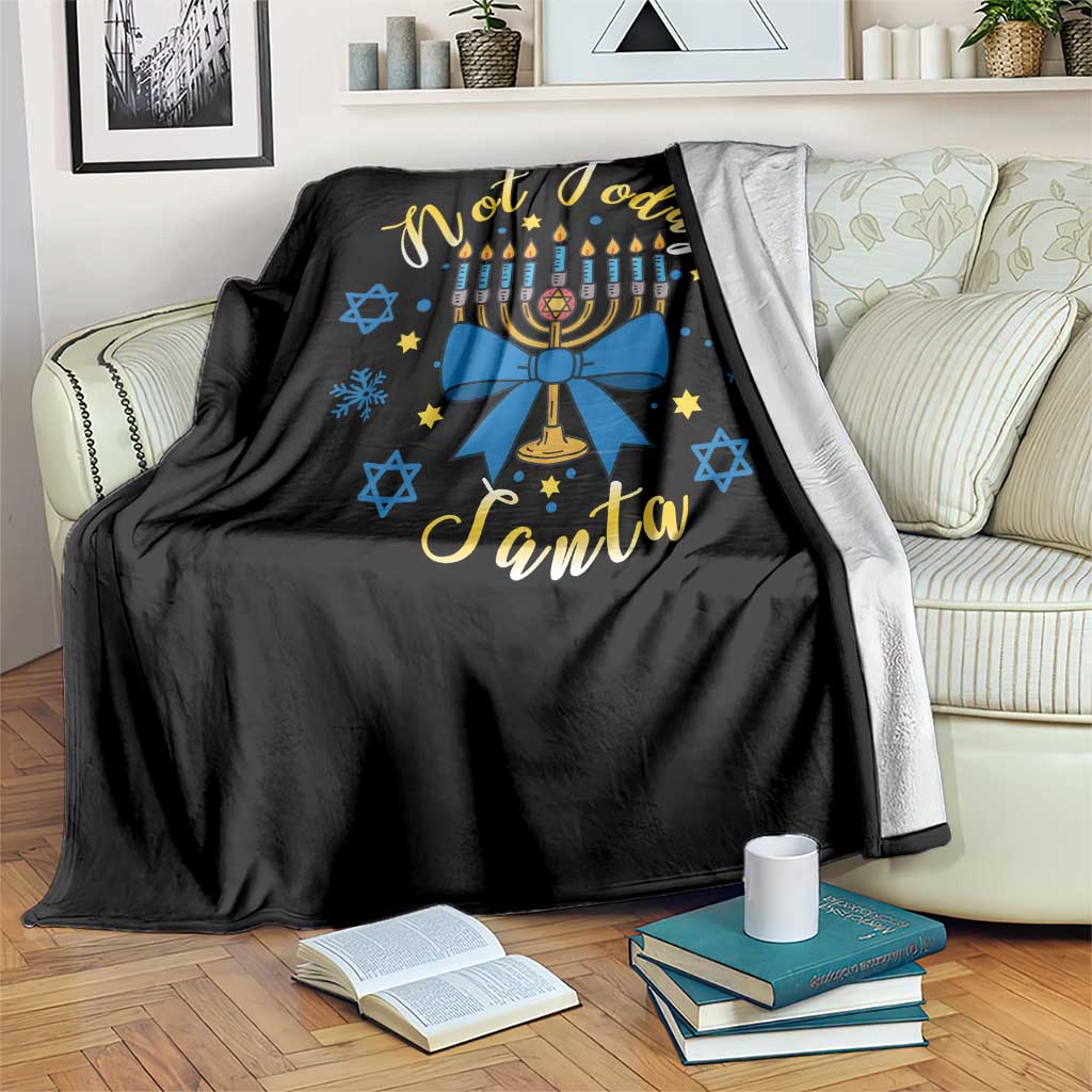 Coquette Hanukkah Menorah Bow Throw Blanket Not Today Santa Jewish Holiday Gift TS12 Print Your Wear