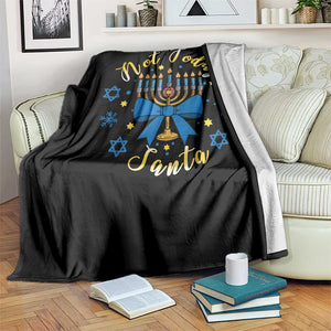 Coquette Hanukkah Menorah Bow Throw Blanket Not Today Santa Jewish Holiday Gift TS12 Print Your Wear