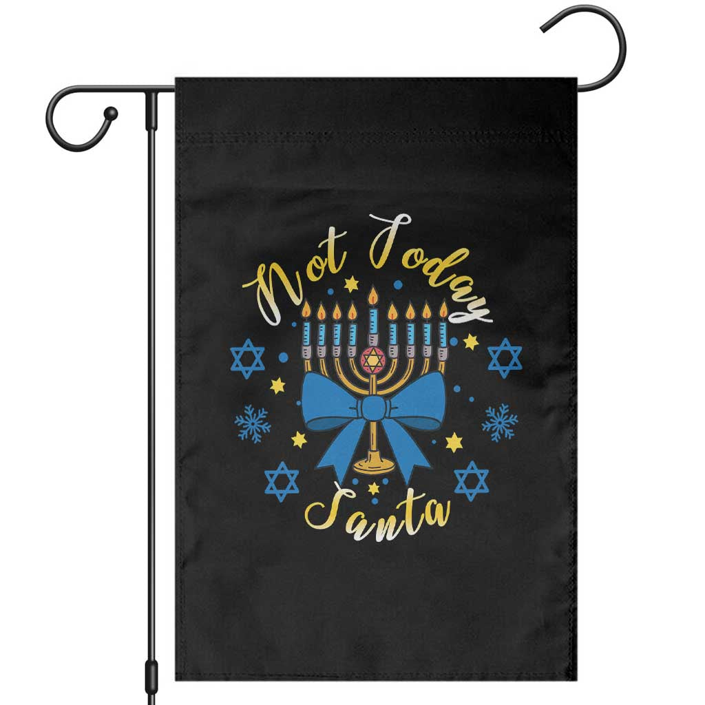 Coquette Hanukkah Menorah Bow Garden Flag Not Today Santa Jewish Holiday Gift TS12 Black Print Your Wear