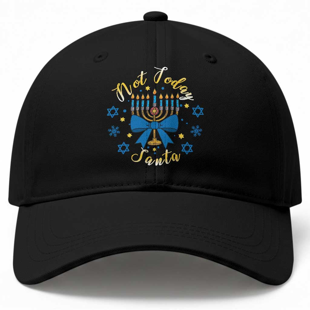 Coquette Hanukkah Menorah Bow Baseball Cap Not Today Santa Jewish Holiday Gift TS12 Print Your Wear