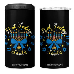 Coquette Hanukkah Menorah Bow 4 in 1 Can Cooler Tumbler Not Today Santa Jewish Holiday Gift TS12 One Size: 16 oz Black Print Your Wear