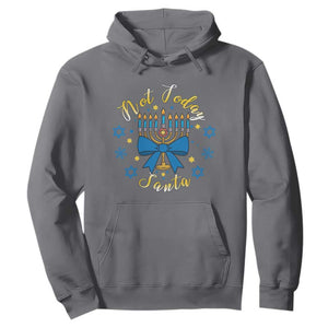 Coquette Hanukkah Menorah Bow Hoodie Not Today Santa Jewish Holiday Gift TS12 Charcoal Print Your Wear