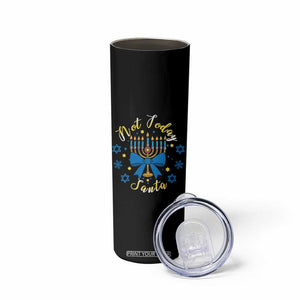 Coquette Hanukkah Menorah Bow Skinny Tumbler Not Today Santa Jewish Holiday Gift TS12 Print Your Wear