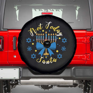 Coquette Hanukkah Menorah Bow Spare Tire Cover Not Today Santa Jewish Holiday Gift TS12 Black Print Your Wear