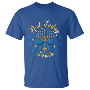 Coquette Hanukkah Menorah Bow T Shirt Not Today Santa Jewish Holiday Gift TS12 Royal Blue Print Your Wear