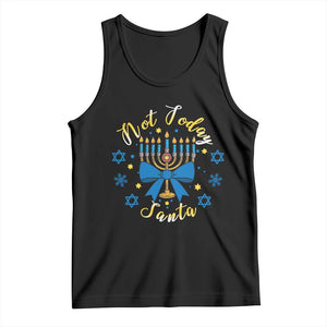 Coquette Hanukkah Menorah Bow Tank Top Not Today Santa Jewish Holiday Gift TS12 Black Print Your Wear