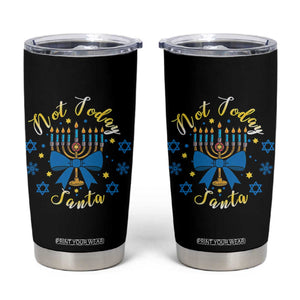 Coquette Hanukkah Menorah Bow Tumbler Cup Not Today Santa Jewish Holiday Gift TS12 Black Print Your Wear