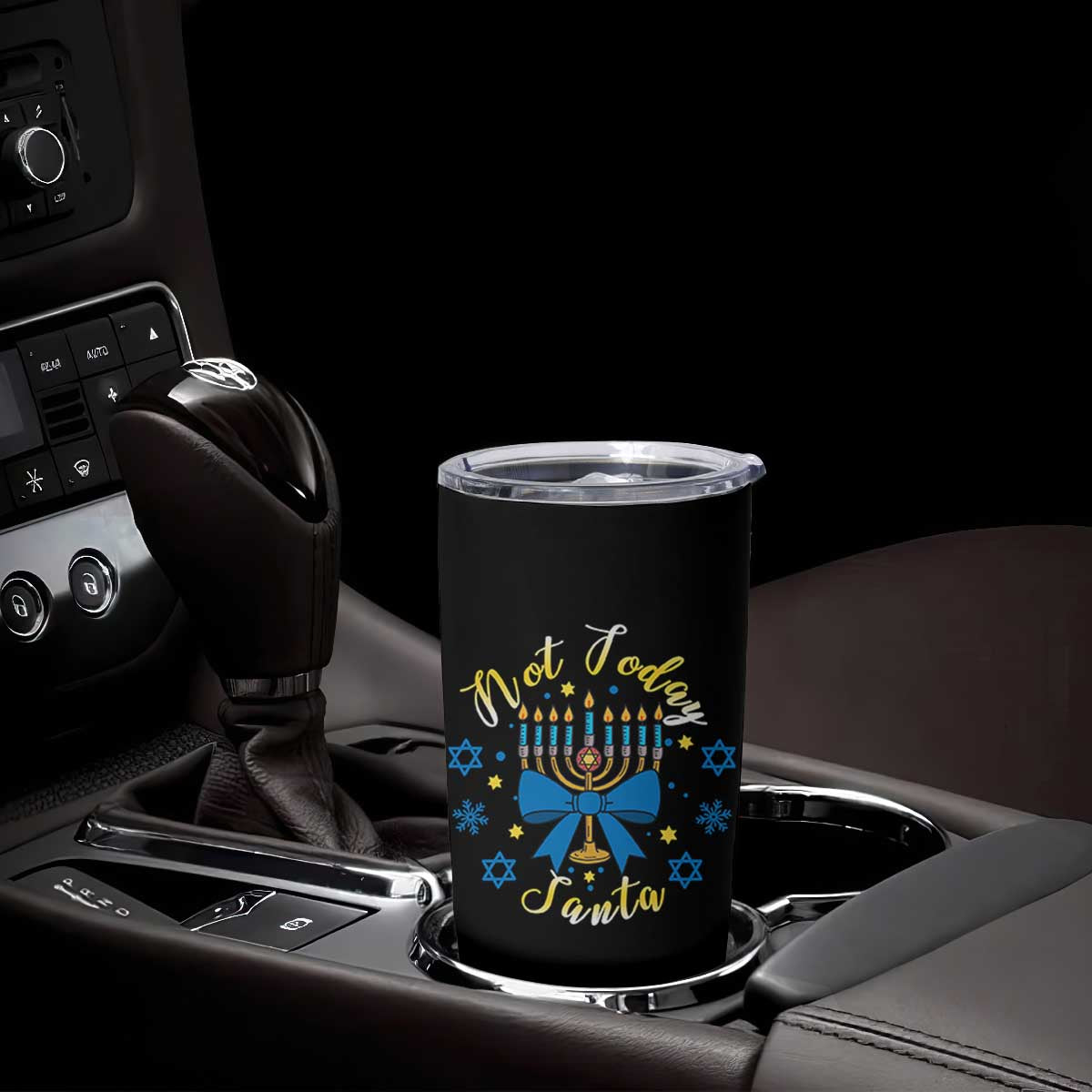 Coquette Hanukkah Menorah Bow Tumbler Cup Not Today Santa Jewish Holiday Gift TS12 Print Your Wear