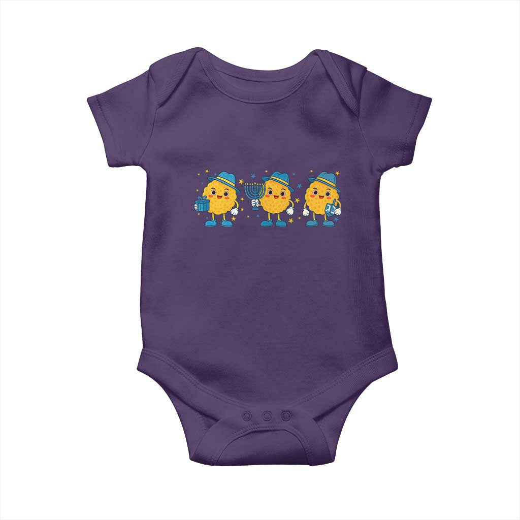 Latke For The Holidays Baby Onesie Hanukkah Jewish Christmas Gift TS12 Purple Print Your Wear