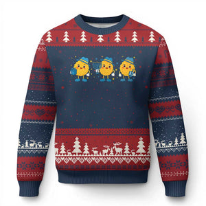 Latke For The Holidays Ugly Christmas Sweater Hanukkah Jewish Xmas Gift TS12 Navy Red Print Your Wear