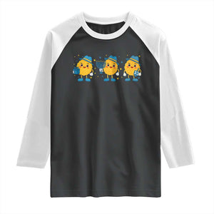 Latke For The Holidays Raglan Shirt Hanukkah Jewish Christmas Gift TS12 Black White Print Your Wear