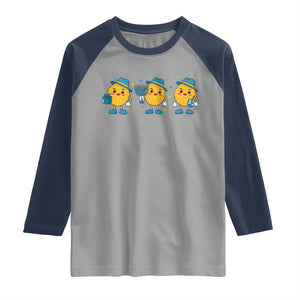 Latke For The Holidays Raglan Shirt Hanukkah Jewish Christmas Gift TS12 Sport Gray Navy Print Your Wear