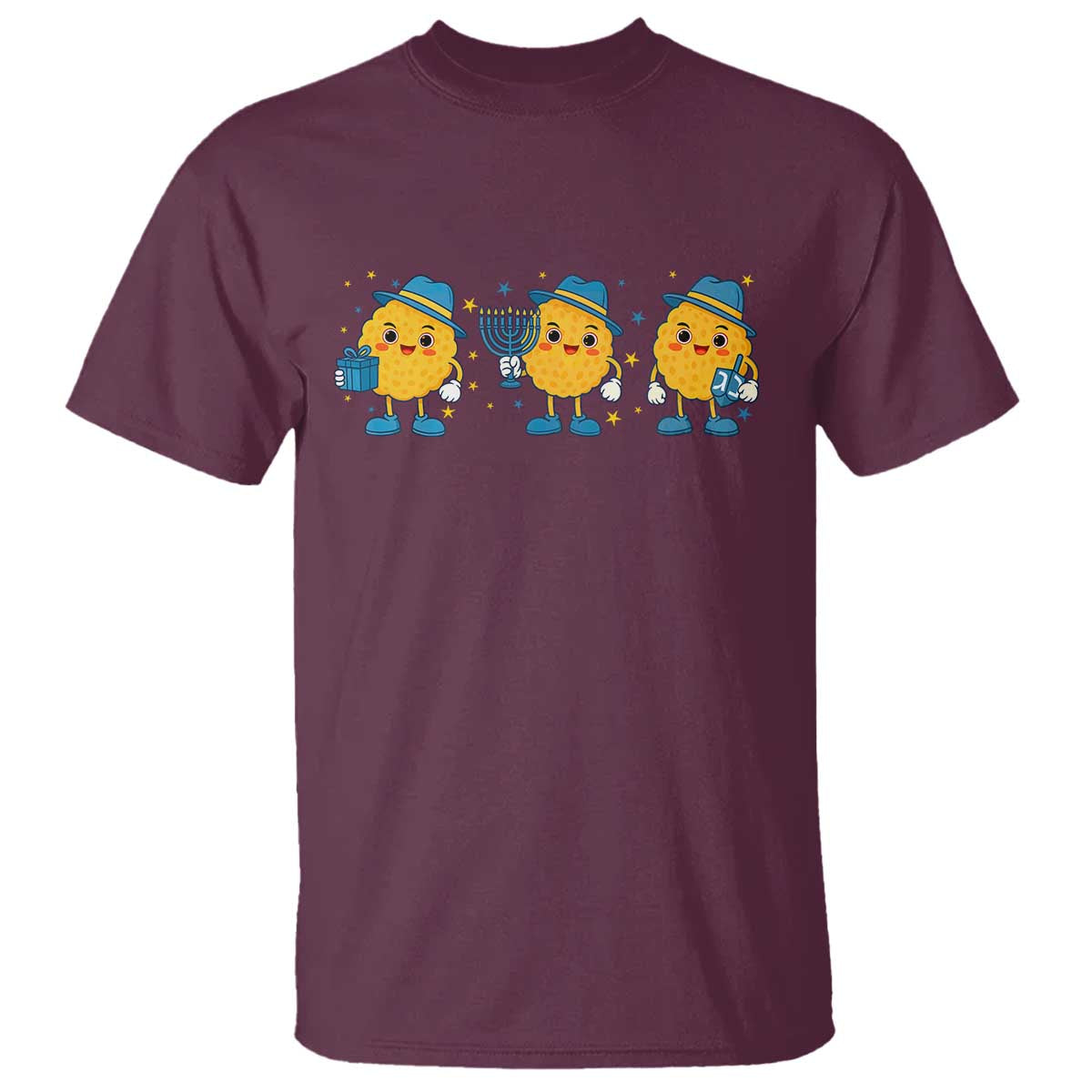 Latke For The Holidays T Shirt Hanukkah Jewish Christmas Gift TS12 Maroon Print Your Wear