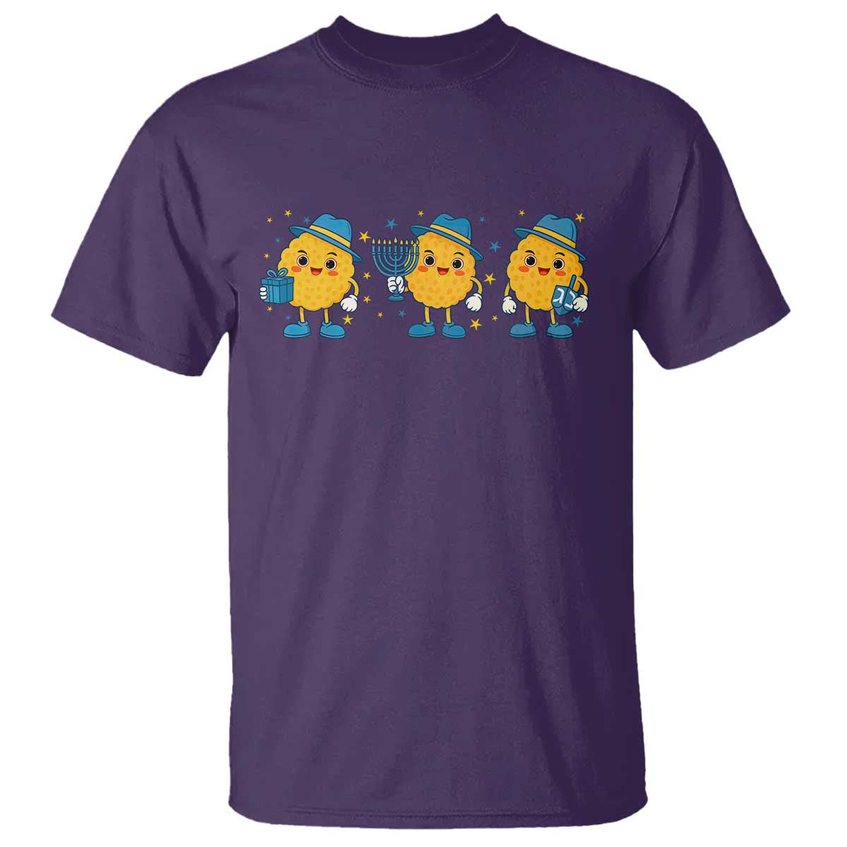 Latke For The Holidays T Shirt Hanukkah Jewish Christmas Gift TS12 Purple Print Your Wear