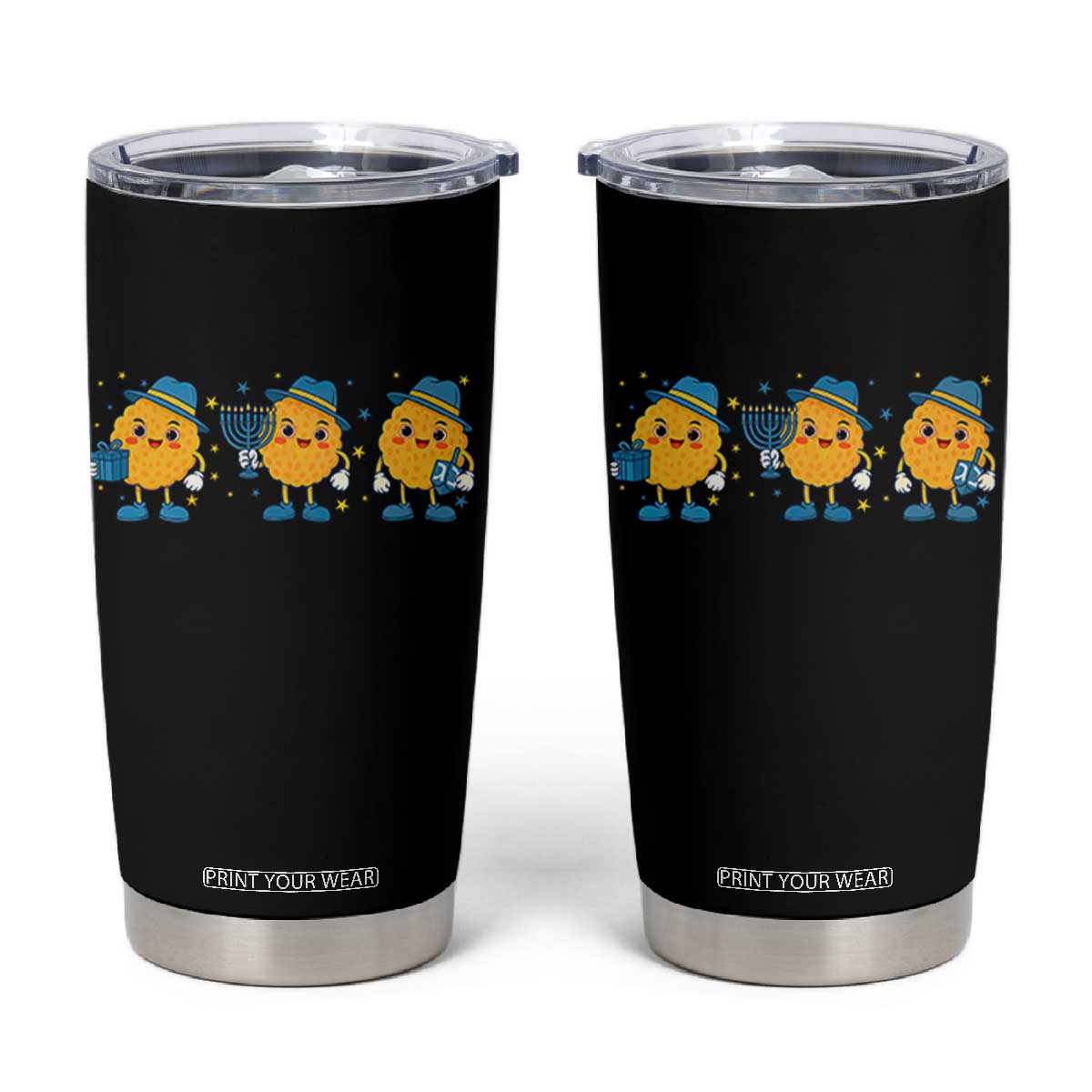 Latke For The Holidays Tumbler Cup Hanukkah Jewish Christmas Gift TS12 Black Print Your Wear