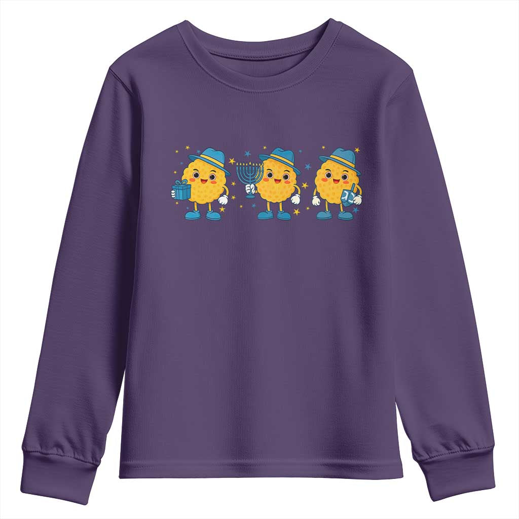 Latke For The Holidays Youth Sweatshirt Hanukkah Jewish Christmas Gift TS12 Purple Print Your Wear