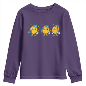 Latke For The Holidays Youth Sweatshirt Hanukkah Jewish Christmas Gift TS12 Purple Print Your Wear