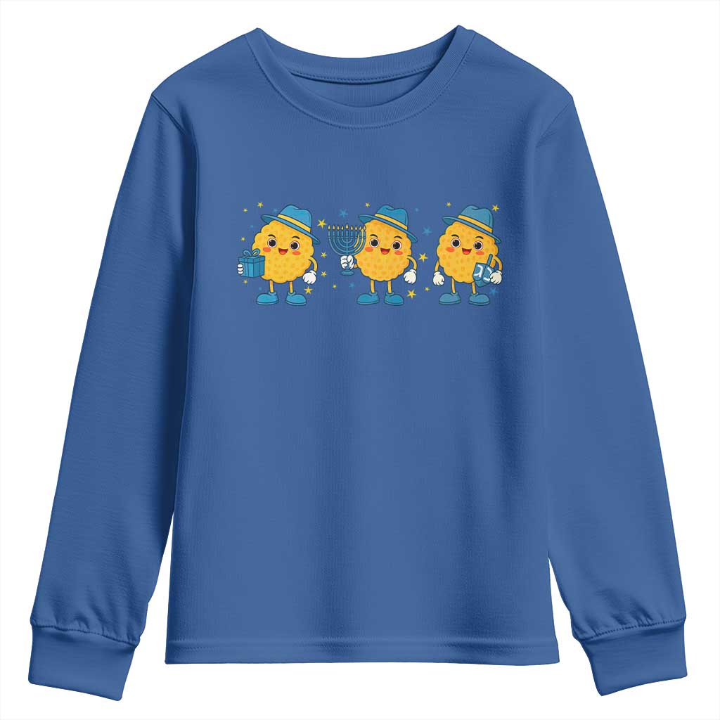 Latke For The Holidays Youth Sweatshirt Hanukkah Jewish Christmas Gift TS12 Royal Blue Print Your Wear