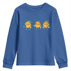 Latke For The Holidays Youth Sweatshirt Hanukkah Jewish Christmas Gift TS12 Royal Blue Print Your Wear