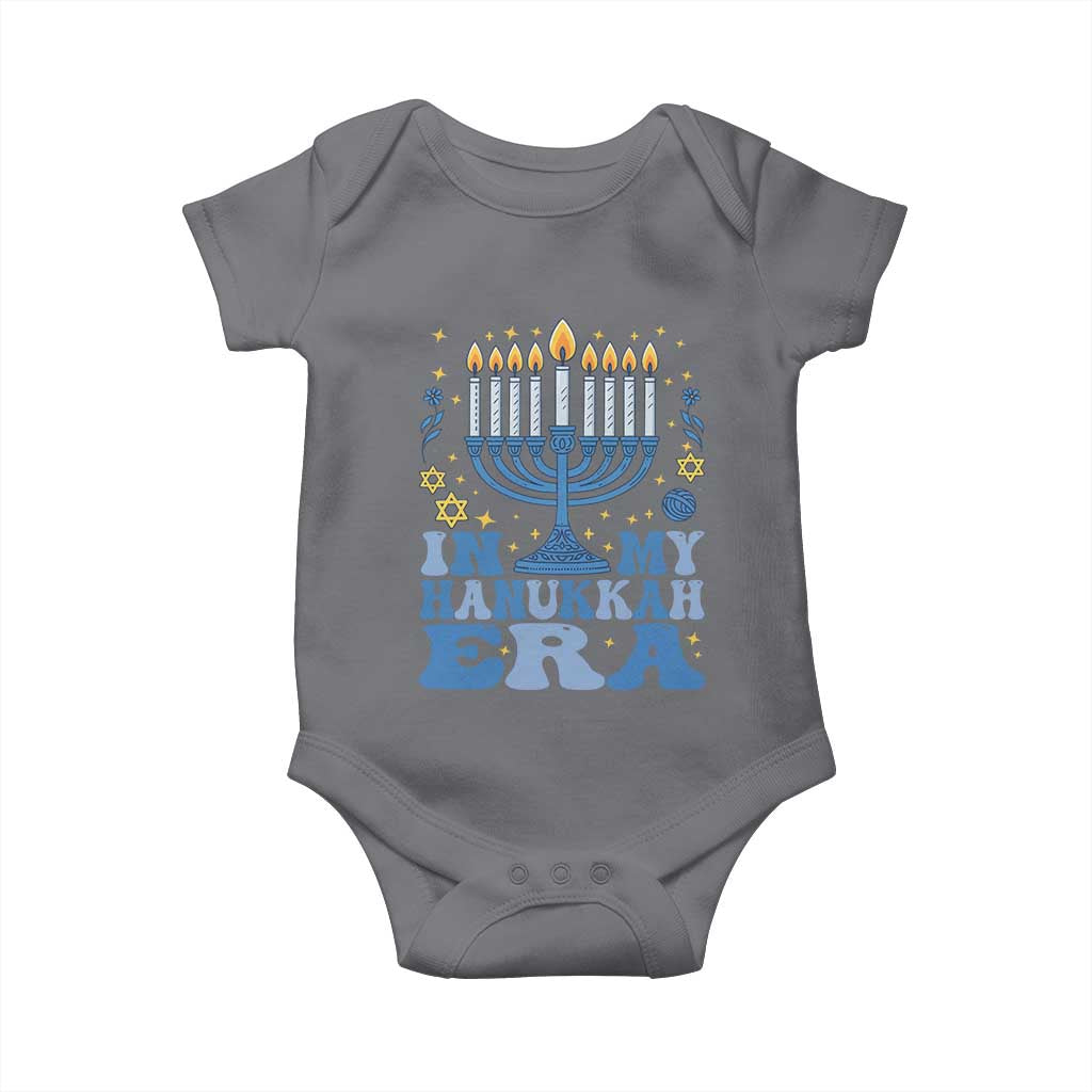 In My Hanukkah Era Baby Onesie Festival Of Lights Gift TS12 Charcoal Print Your Wear