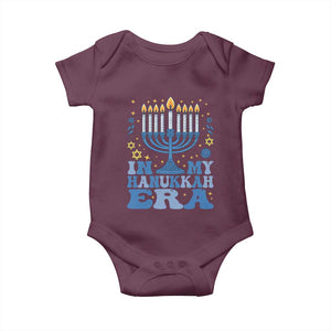 In My Hanukkah Era Baby Onesie Festival Of Lights Gift TS12 Maroon Print Your Wear