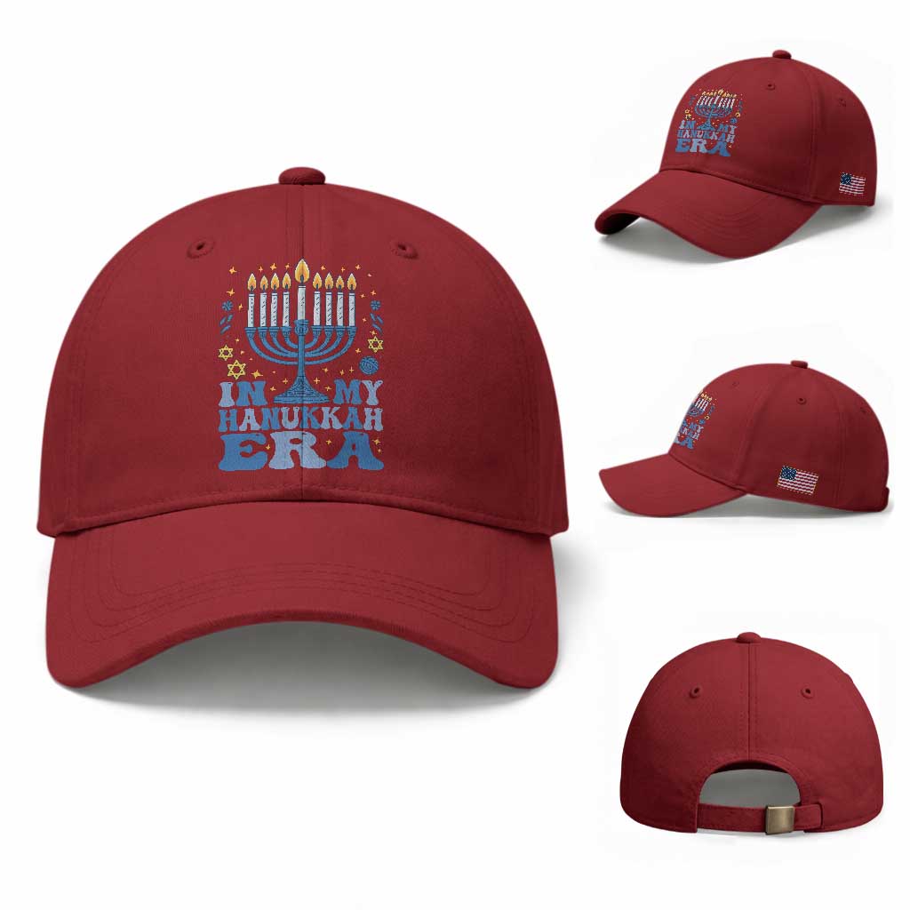 In My Hanukkah Era Baseball Cap Festival Of Lights Gift TS12 Baseball Cap Universal Fit Cherry Red Print Your Wear
